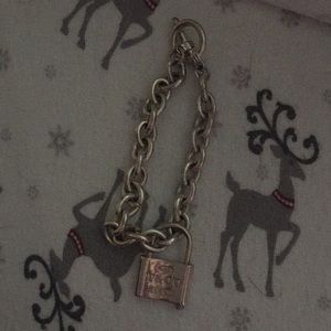 Sterling necklace with padlock charm